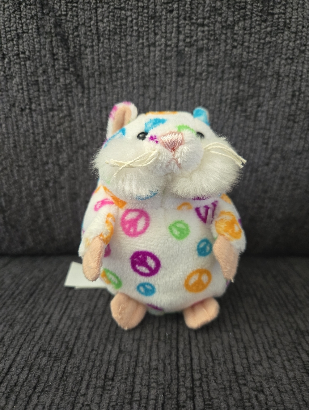 Webkinz Mazin' Hamster Hope Peace Signs 1st Edition Plush Stuffed Toy 4"